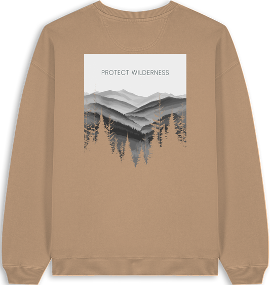 FRISKING UNISEX Vintage Oversize Sweatshirt "Protect Wilderness Backprint" und FRISKING-Stick